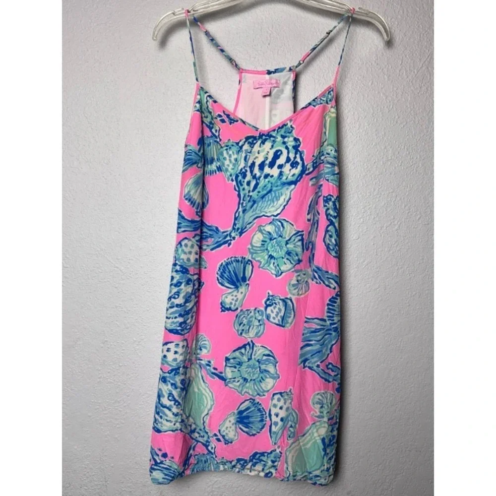 Lilly Pulitzer Mini Dress Women's Small Pink Coastal Tropical Beachy Resort Wear